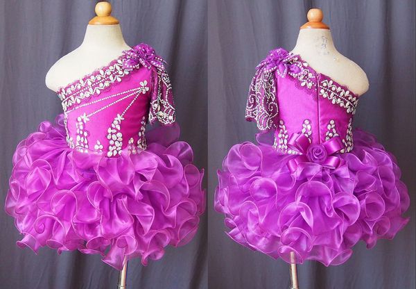 lovely purple short cupcake pageant dresses for little girls toddler infrant one shoulder ruffle first communion prom formal dress for kids, White;red
lovely purple short cupcake pageant dresses for little girls toddler infrant one shoulder ruffle first communion prom formal dress for kids, White;red