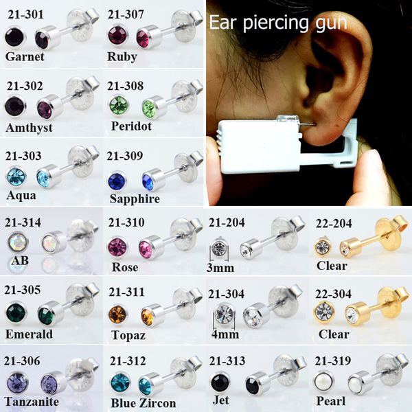 showlove-disposable sterile ear stud earring with crystal gem piercing unit piercing gun tool kit build in steel stud earring, Slivery;golden
showlove-disposable sterile ear stud earring with crystal gem piercing unit piercing gun tool kit build in steel stud earring, Slivery;golden