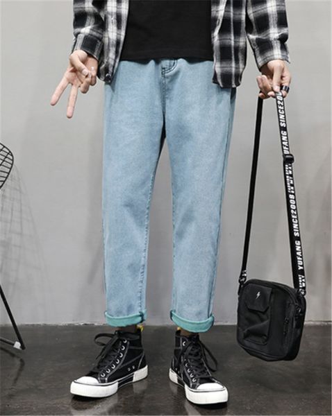 designer fold light blue straight trousers mens modern slim long fashion distrressed jeans fashion male clothing
designer fold light blue straight trousers mens modern slim long fashion distrressed jeans fashion male clothing