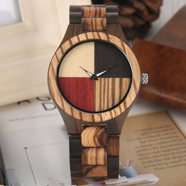 unique mixed color splice dial wood watch men's retro full wooden adjustable band quartz clock male luxury relogio masculino, Slivery;brown
unique mixed color splice dial wood watch men's retro full wooden adjustable band quartz clock male luxury relogio masculino, Slivery;brown