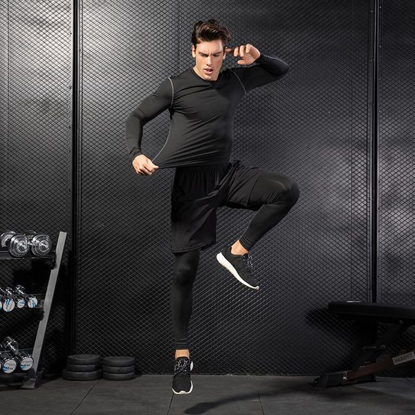 fake two piece compression training pants shorts and leggings sportswear gym fitness tight sports trousers jogging pants men, Black;blue
fake two piece compression training pants shorts and leggings sportswear gym fitness tight sports trousers jogging pants men, Black;blue