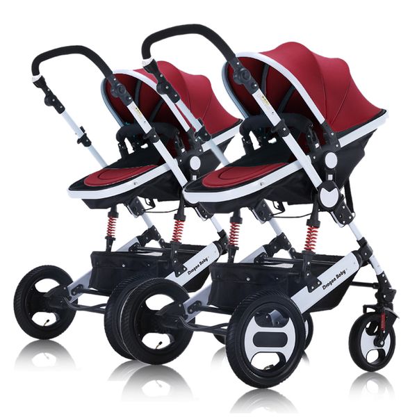 

Twin baby troller high land cape ab orber detachable it lie folded lightweight econd child double car brand
