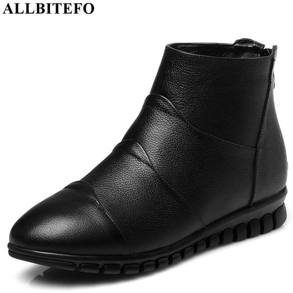 allbitefo natural genuine leather concise ankle boots comfortable pure color fashion boots autumn winter women low heel, Black
allbitefo natural genuine leather concise ankle boots comfortable pure color fashion boots autumn winter women low heel, Black