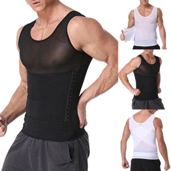 men's slimming body shaper waist trainer vest gym belly compression shirt, Black;brown
men's slimming body shaper waist trainer vest gym belly compression shirt, Black;brown