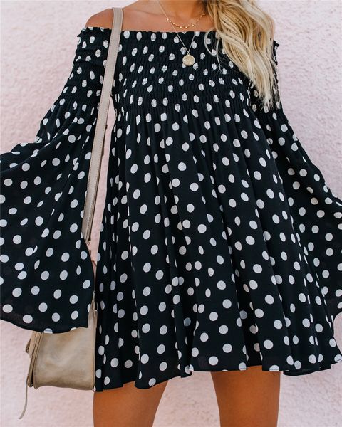 2019 fashion summer women sundress dresses flora printed dress off shoulder polka dot casua dresses horn long sleeve beach clothes, Black;gray
2019 fashion summer women sundress dresses flora printed dress off shoulder polka dot casua dresses horn long sleeve beach clothes, Black;gray