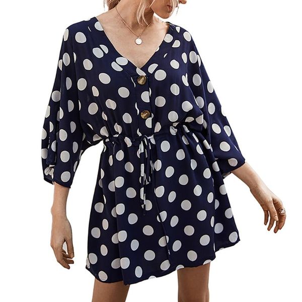 summer batwing sleeve mini dress women 2020 summer holiday beach dresses sundress polka dot printed loose dress vestidos d30, Black;gray
summer batwing sleeve mini dress women 2020 summer holiday beach dresses sundress polka dot printed loose dress vestidos d30, Black;gray