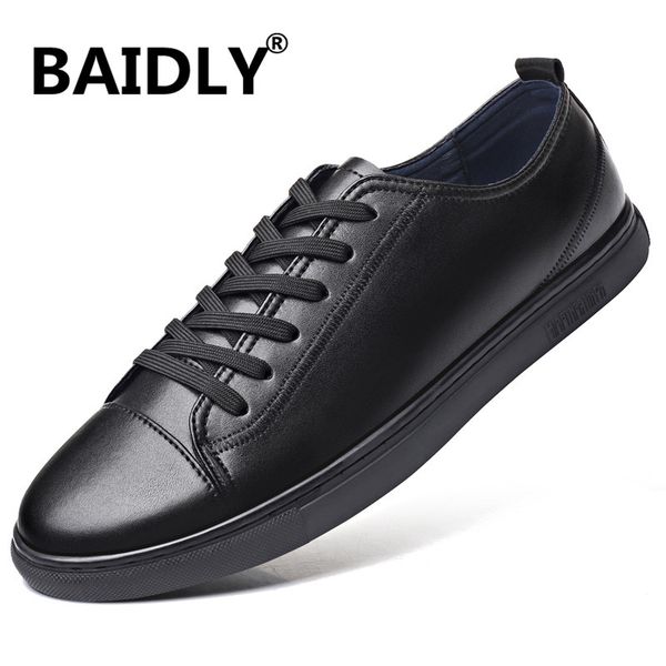 men's casual shoes genuine cow leather men shoes fashion men sneakers lace-up classic design style men's flats, Black
men's casual shoes genuine cow leather men shoes fashion men sneakers lace-up classic design style men's flats, Black