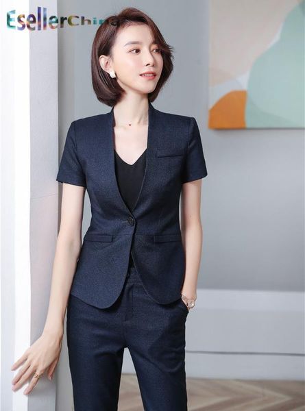 fabric formal women business suits 2020 summer short sleeve professional ladies blazers with pants and jackets coat, White;black
fabric formal women business suits 2020 summer short sleeve professional ladies blazers with pants and jackets coat, White;black