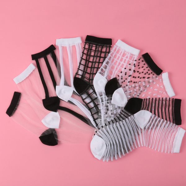 10pairs/lot lace transparent crystal women socks different style comfy sheer silk harajuku funny socks calcetines, Black;white
10pairs/lot lace transparent crystal women socks different style comfy sheer silk harajuku funny socks calcetines, Black;white