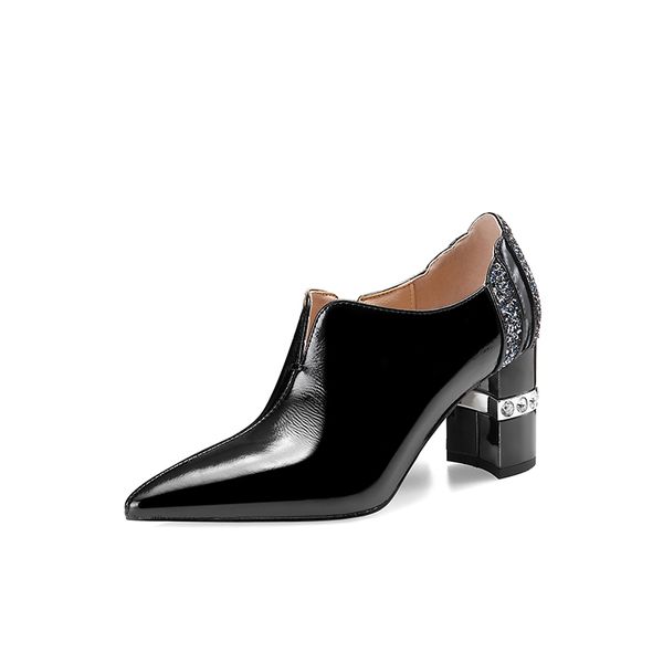 fashion genuine leather women pumps crystal high heels party shoes woman spring autumn solid female working shoes, Black
fashion genuine leather women pumps crystal high heels party shoes woman spring autumn solid female working shoes, Black