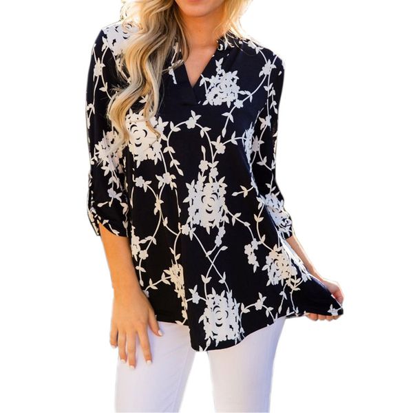 Women Shirts Flower Design Casual Floral Print Tees V Neck Blouses Foldable Long Sleeve Elegant Shirts Casual Tops
Women Shirts Flower Design Casual Floral Print Tees V Neck Blouses Foldable Long Sleeve Elegant Shirts Casual Tops