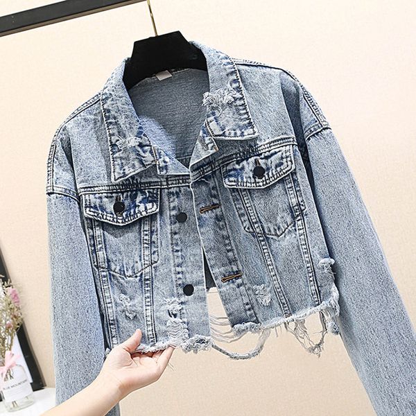 2019 весна рваные джинсовые куртки женские короткие уличная vintage hole джинсы пальто дамы корейский светло-синий harajuku изношенные outwe, Black;brown
2019 весна рваные джинсовые куртки женские короткие уличная vintage hole джинсы пальто дамы корейский светло-синий harajuku изношенные outwe, Black;brown