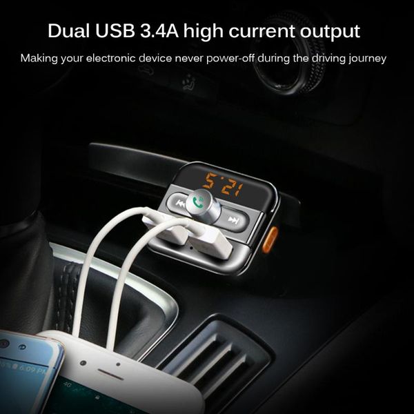 bluetooth car kit handsfm transmitter modulator mp3 music player 5v 3.4a dual usb with led screen for redmi
bluetooth car kit handsfm transmitter modulator mp3 music player 5v 3.4a dual usb with led screen for redmi