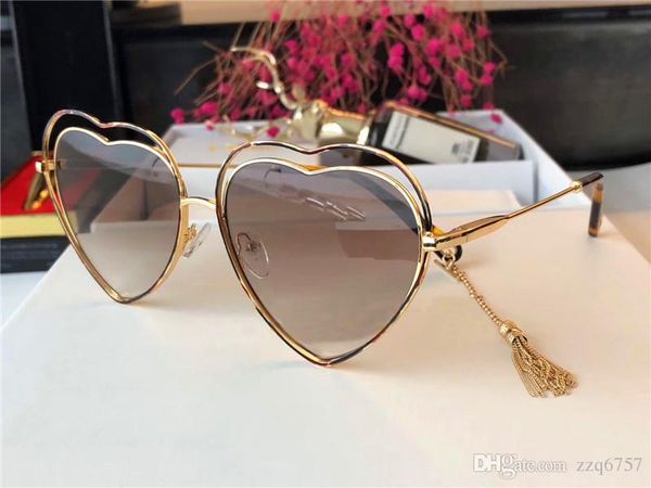 new fashion designer sunglasses 131 metal hollow heart-shaped frame light-colored uv400 lens legs with fringed avant-garde style, White;black
new fashion designer sunglasses 131 metal hollow heart-shaped frame light-colored uv400 lens legs with fringed avant-garde style, White;black