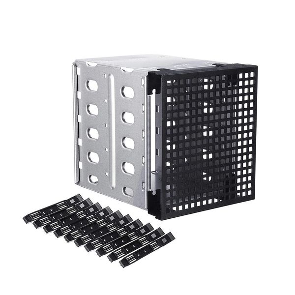2 pieces 5-bay 3.5inch sata hard disk hdd internal enclosure case in 3x 5.25inch drive bay chassis cages, designed with 12cm fan bay space
2 pieces 5-bay 3.5inch sata hard disk hdd internal enclosure case in 3x 5.25inch drive bay chassis cages, designed with 12cm fan bay space