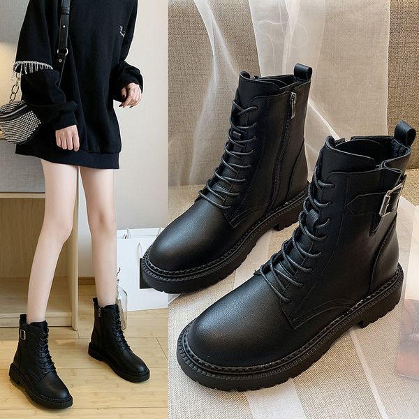 brand women's shoes leather booties zipper rubber boots round toe boots-women winter footwear low heels booties fashion rain, Black
brand women's shoes leather booties zipper rubber boots round toe boots-women winter footwear low heels booties fashion rain, Black