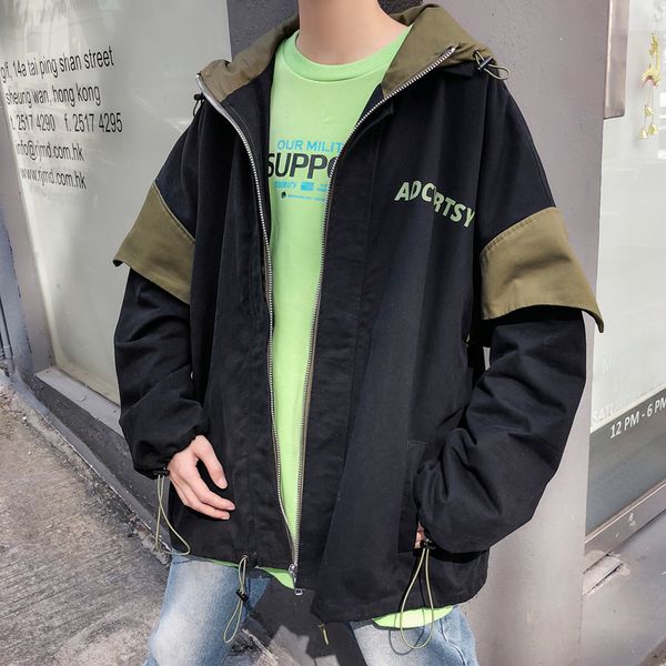 2019 spring the new arrivals listing letter printing men's color matching trend temperament sports warm hooded jacket fashion, Black;brown
2019 spring the new arrivals listing letter printing men's color matching trend temperament sports warm hooded jacket fashion, Black;brown