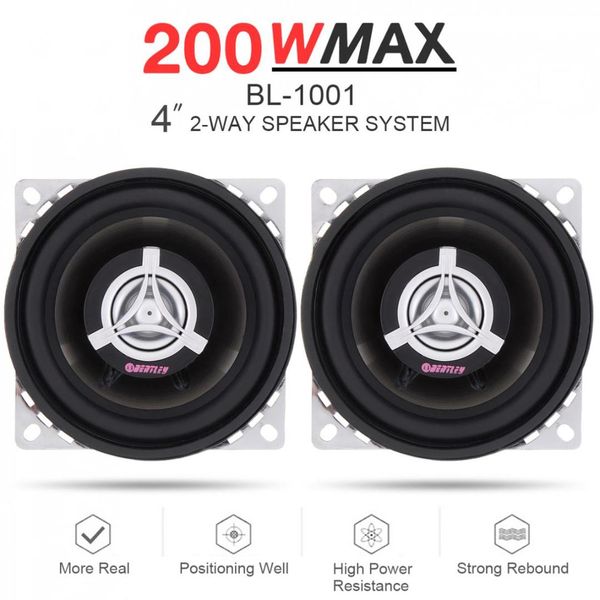 2pcs 12v 4 inch 200w 2 way car coaxial auto audio music stereo full range frequency hifi speakers non-destructive installation
2pcs 12v 4 inch 200w 2 way car coaxial auto audio music stereo full range frequency hifi speakers non-destructive installation