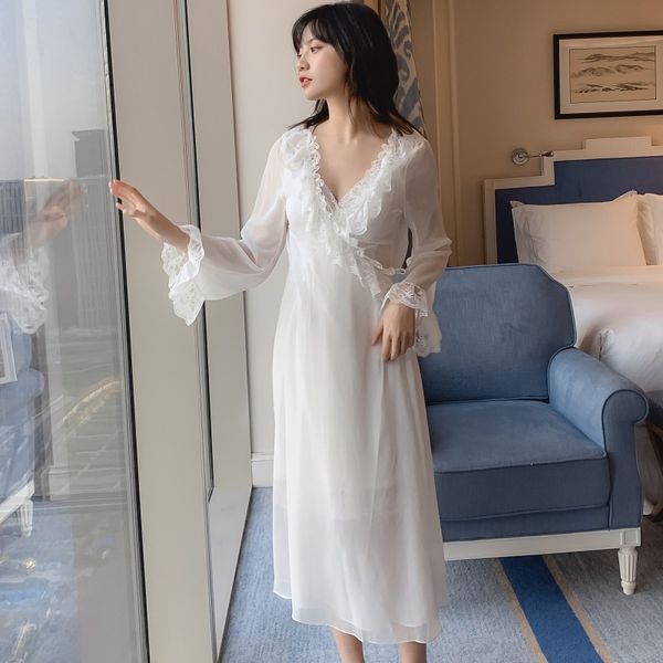 bathrobe women lounge robe sets winter long sleeping gown super fairy princess sleepwear wedding nighty bridal femme robe, Black;red
bathrobe women lounge robe sets winter long sleeping gown super fairy princess sleepwear wedding nighty bridal femme robe, Black;red