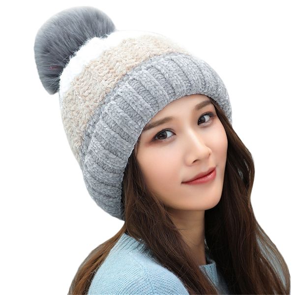 winter double side thick fleece beanies hats knit pompom casual woollen caps korean woman winter warm ears shelter simple hat, Blue;gray
winter double side thick fleece beanies hats knit pompom casual woollen caps korean woman winter warm ears shelter simple hat, Blue;gray