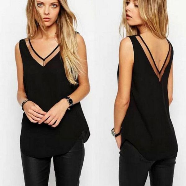 summer women sexy шифон блузка рубашка 2019 дамы v шея без рукавов повседневного blusas сетки сращивания see through тонкого top plus size, White
summer women sexy шифон блузка рубашка 2019 дамы v шея без рукавов повседневного blusas сетки сращивания see through тонкого top plus size, White