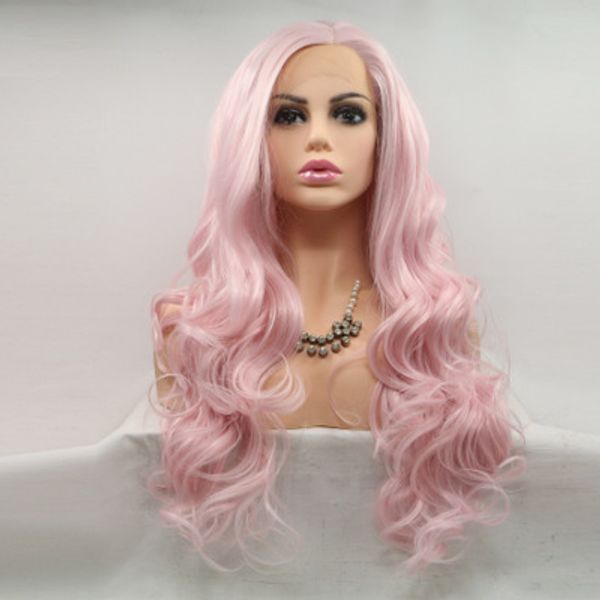 pink long wavy curly lace front wig cosplay party wigs synthetic anime wig light pink + wig cap, Black;brown
pink long wavy curly lace front wig cosplay party wigs synthetic anime wig light pink + wig cap, Black;brown