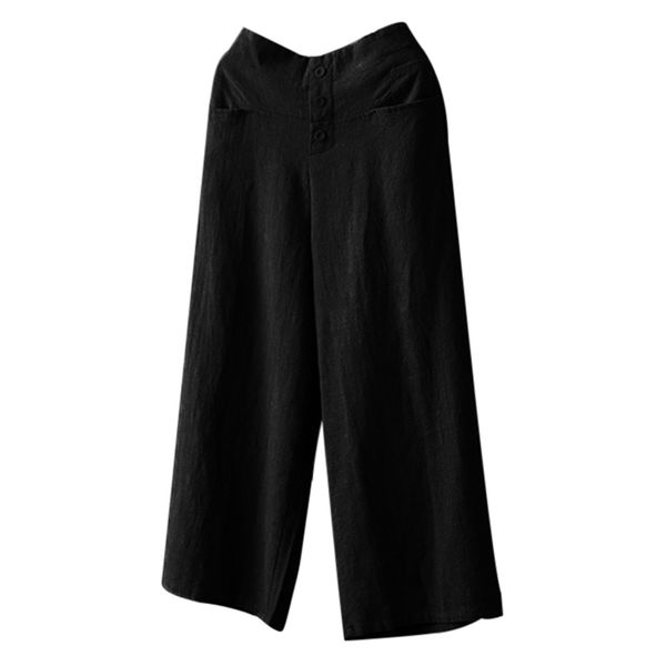 jaycosin high waist palazzo women wide leg culottes cotton linen trousers loose pants pockets and fake zippers full length, Black;white
jaycosin high waist palazzo women wide leg culottes cotton linen trousers loose pants pockets and fake zippers full length, Black;white