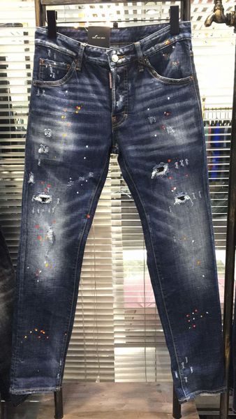 2019 new classic fashion brand d2 jeans men stylish frayed patchwork jeans hip zippers pockets design vogue casual skinny denim pants 415, Blue
2019 new classic fashion brand d2 jeans men stylish frayed patchwork jeans hip zippers pockets design vogue casual skinny denim pants 415, Blue