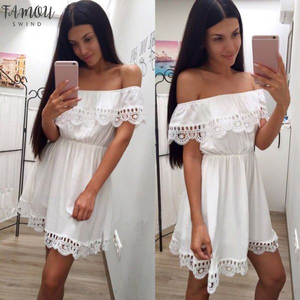 fashion women elegant vintage sweet lace white dress stylish slash neck casual slim beach summer sundress female vestidos, Black;gray
fashion women elegant vintage sweet lace white dress stylish slash neck casual slim beach summer sundress female vestidos, Black;gray