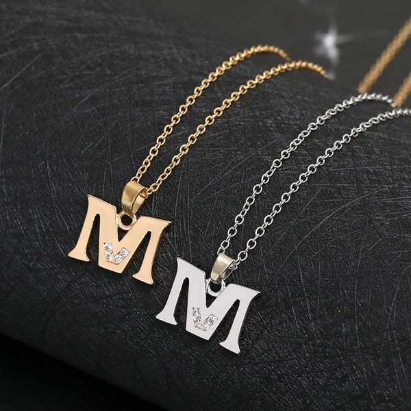 1 english letter m fashion lucky necklace 26 alphabet initial sign mother friend family name gift necklace jewelry, Silver
1 english letter m fashion lucky necklace 26 alphabet initial sign mother friend family name gift necklace jewelry, Silver