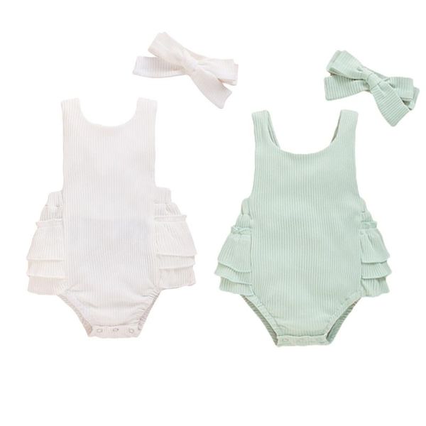 jumpsuits 0-12m born romper sleeveless backless white green cotton ruffles ribbed knitted jumpsuit headband 2pcs outfit, Blue
jumpsuits 0-12m born romper sleeveless backless white green cotton ruffles ribbed knitted jumpsuit headband 2pcs outfit, Blue