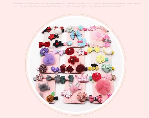 200set 5pcs/set girls flowers cartoon hairpins kids animal bow safe barrettes headwear, Slivery;white
200set 5pcs/set girls flowers cartoon hairpins kids animal bow safe barrettes headwear, Slivery;white