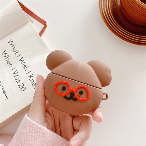 cartoon chocolate glasses bear cute bluetooth wireless earphone cover for apple airpods 1 2 pro case
cartoon chocolate glasses bear cute bluetooth wireless earphone cover for apple airpods 1 2 pro case