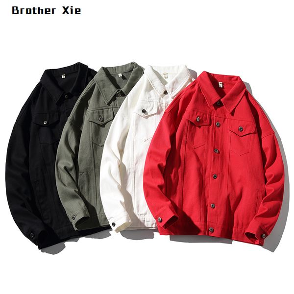 denim jacket men's fashion washed solid color casual lapel denim jacket man streetwear loose hip hop bomber male s-5xl, Black;brown
denim jacket men's fashion washed solid color casual lapel denim jacket man streetwear loose hip hop bomber male s-5xl, Black;brown