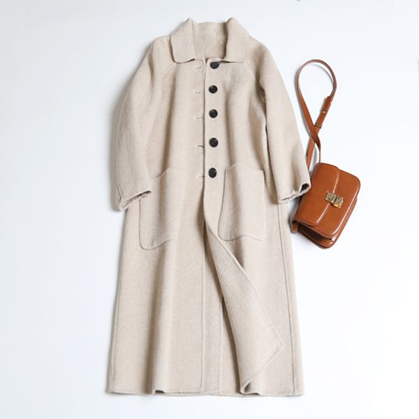 2018 winter new double-sided cashmere coat whom long al cloth coat show thin doll brought the, Black
2018 winter new double-sided cashmere coat whom long al cloth coat show thin doll brought the, Black