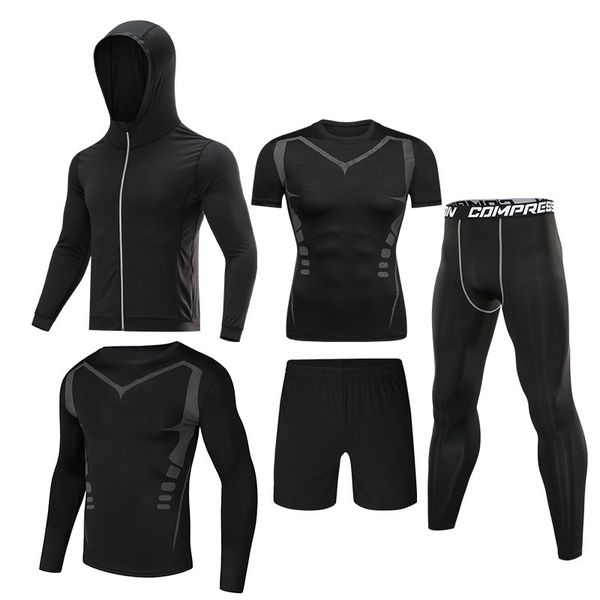 2020 5pcs / set men's tracksuit gym fitness compression sport suit clothes running jogging sports wear exercise workout tights, Black;blue
2020 5pcs / set men's tracksuit gym fitness compression sport suit clothes running jogging sports wear exercise workout tights, Black;blue