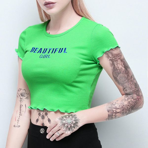 letter printed crew neck womens designer crop casual womens designer t shirt teenager dayly clothing, White
letter printed crew neck womens designer crop casual womens designer t shirt teenager dayly clothing, White