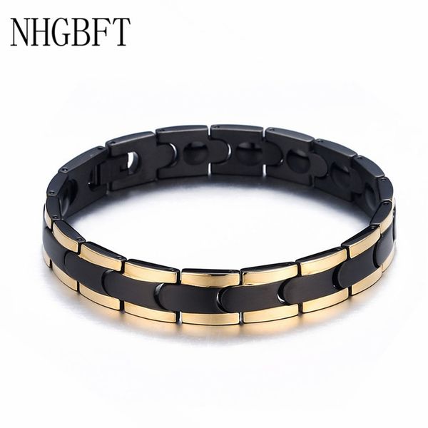 nhgbft black gold-color magnetic energy bracelet for men stainless steel health germanium bracelet male jewelery
nhgbft black gold-color magnetic energy bracelet for men stainless steel health germanium bracelet male jewelery