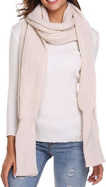 2019 with crochet women knit large long scarves sleeves winter wrap blanket fashion warm shawl scarf rffao, White;black 
2019 with crochet women knit large long scarves sleeves winter wrap blanket fashion warm shawl scarf rffao, White;black
