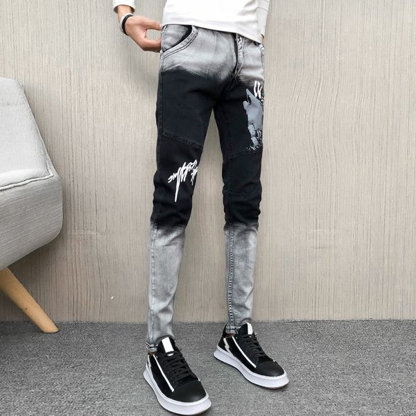 spring jeans men brand new all match denim pants men hip hop patchwork color print streetwear slim fit jeans trousers, Blue
spring jeans men brand new all match denim pants men hip hop patchwork color print streetwear slim fit jeans trousers, Blue