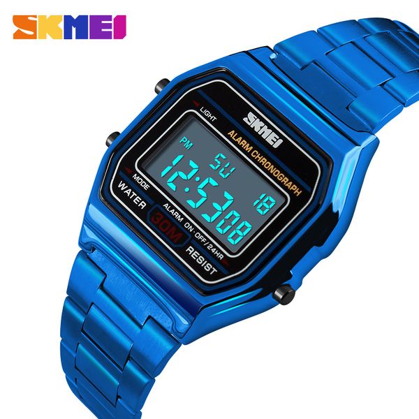 skmei women led digital sports watches men's women relogio masculino stainless steel military waterproof wristwatches 1123, Slivery;brown
skmei women led digital sports watches men's women relogio masculino stainless steel military waterproof wristwatches 1123, Slivery;brown