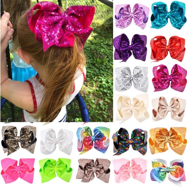 lovely 8 inch/6 inch children girls rainbow large big hair bow sequins hair accessories women shining alligator party hair clips, Slivery;white
lovely 8 inch/6 inch children girls rainbow large big hair bow sequins hair accessories women shining alligator party hair clips, Slivery;white