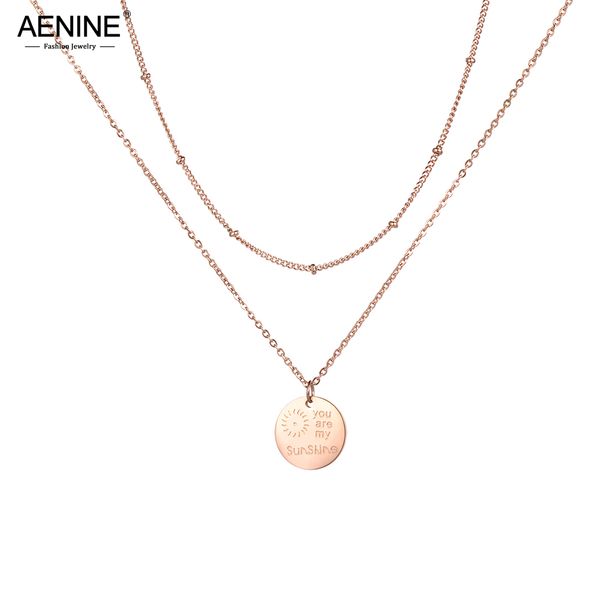 aenine stainless steel double layers choker necklaces you are my sunshine coin pendant necklaces jewelry for women an18241, Silver
aenine stainless steel double layers choker necklaces you are my sunshine coin pendant necklaces jewelry for women an18241, Silver