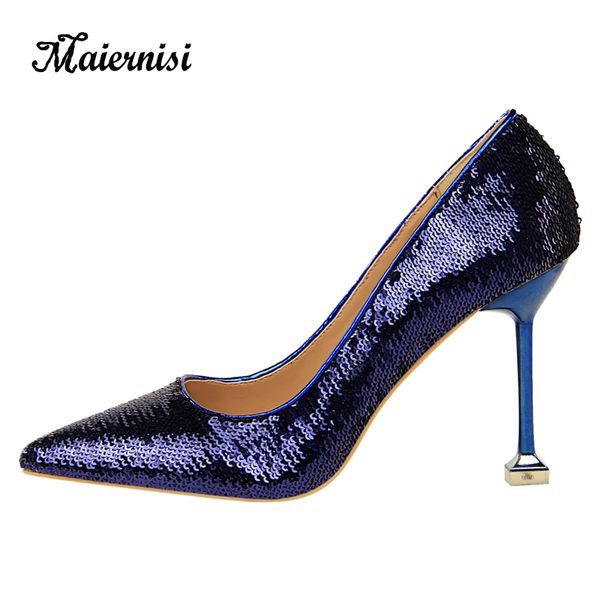 maiernisi women pointed pumps 9.5cm elegant single shoes female fashion women's shoes sequins wedding banquet high heels, Black
maiernisi women pointed pumps 9.5cm elegant single shoes female fashion women's shoes sequins wedding banquet high heels, Black