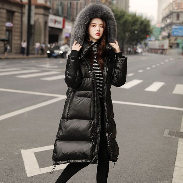 large real raccoon fur collar 2019 winter parka female winter jacket women hooded warm long white duck down jacket thick coat, Black
large real raccoon fur collar 2019 winter parka female winter jacket women hooded warm long white duck down jacket thick coat, Black