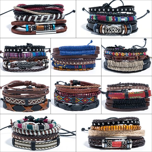 fashion punk genuine rope wrap leather bracelets set men for women charm wood beads bracelets&bangles cuff jewelry accessories, Black
fashion punk genuine rope wrap leather bracelets set men for women charm wood beads bracelets&bangles cuff jewelry accessories, Black