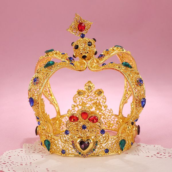 baroque metal crown wedding hair jewelry royal qeen king tiaras and crowns headpieces bridal diadem ornaments male, Golden;white
baroque metal crown wedding hair jewelry royal qeen king tiaras and crowns headpieces bridal diadem ornaments male, Golden;white