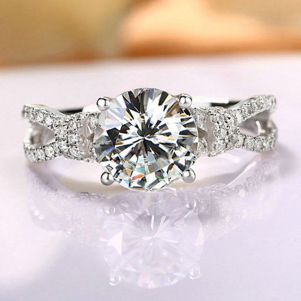 2 18k white gold moissanite diamond ring crown cross intersect women wedding party engagement anniversary ring 1 ct vvs, Golden;silver
2 18k white gold moissanite diamond ring crown cross intersect women wedding party engagement anniversary ring 1 ct vvs, Golden;silver