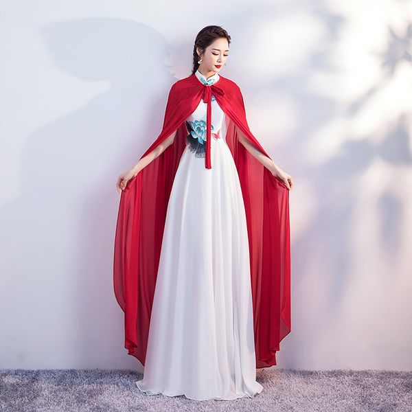 chinese style improved cheongsam big shawl long stage dance dressing lotus butterfly embroidery applique evening dress, Red
chinese style improved cheongsam big shawl long stage dance dressing lotus butterfly embroidery applique evening dress, Red