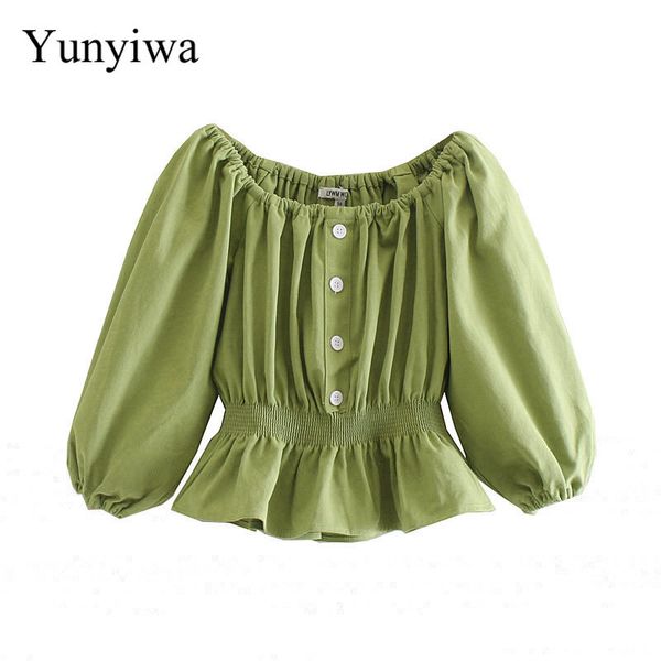 women sleeve hem ruffles blouse office lady retro square collar shirt french casual slim kimono femininas, White
women sleeve hem ruffles blouse office lady retro square collar shirt french casual slim kimono femininas, White